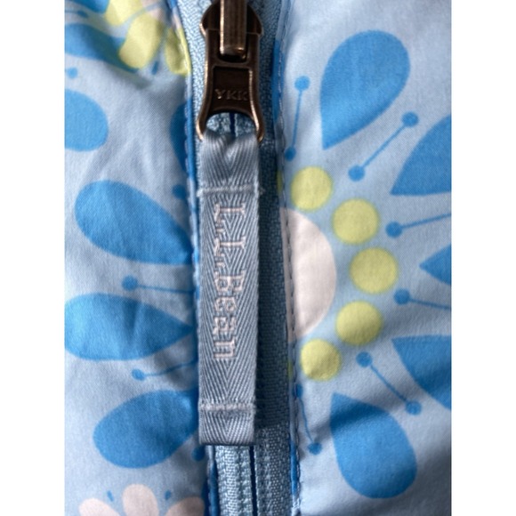 LL Bean Girls Goose Down Puffer Vest Size XL 18 Reversible Floral Cold Weather - Picture 3 of 11